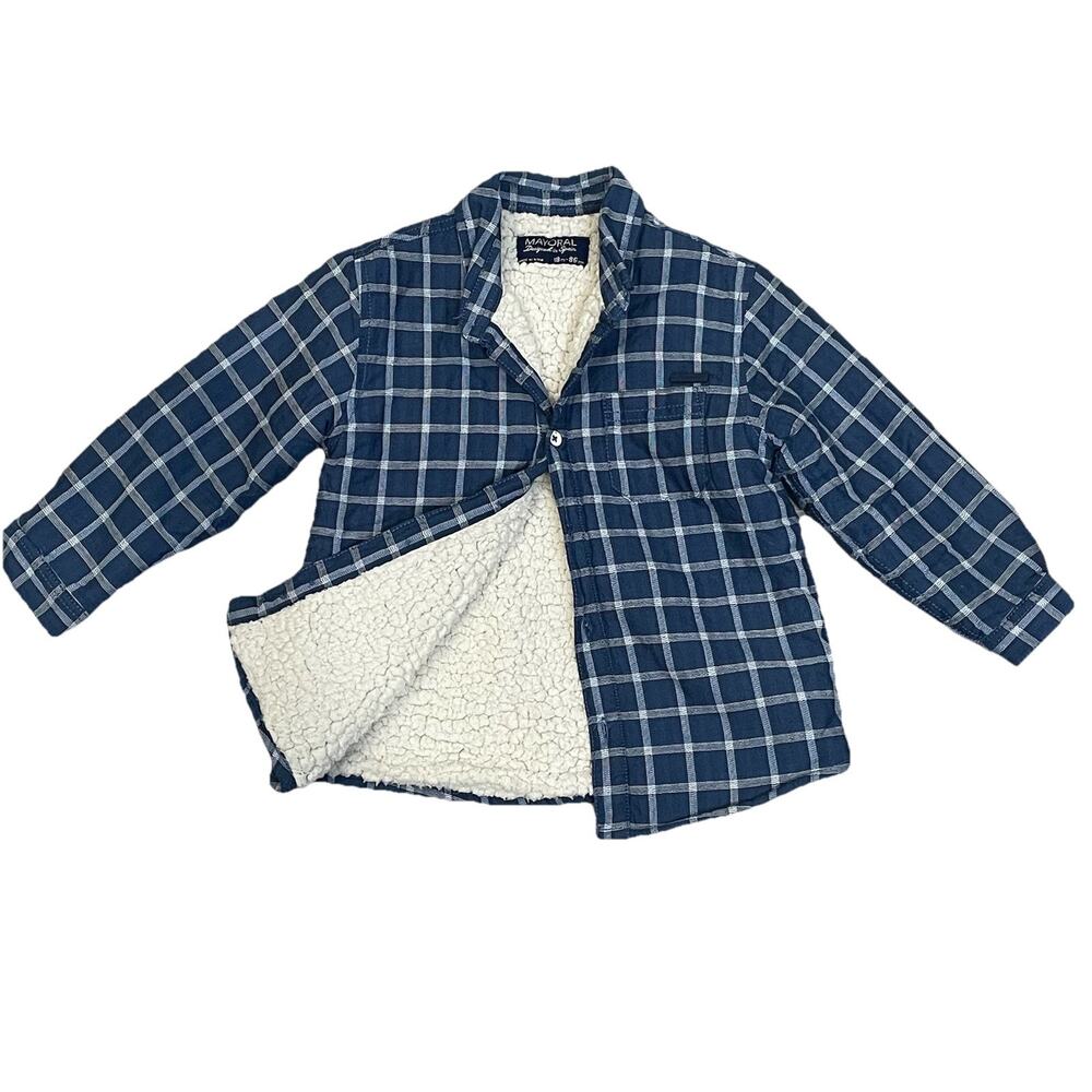 Mayoral Boys Jacket Plaid 18M Toddler Back to School‎ Casual Fleece Lined